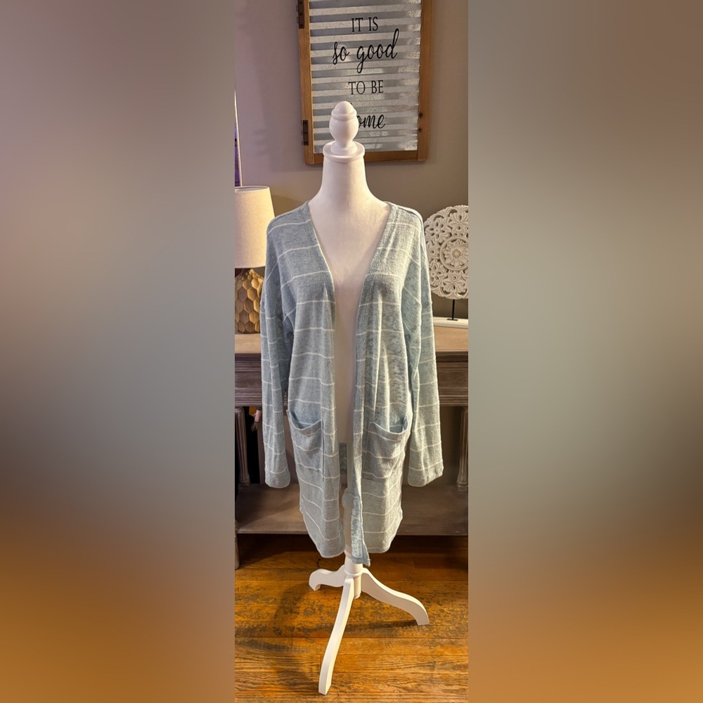 Tribal Jeans Open Front Long Line Cardigan